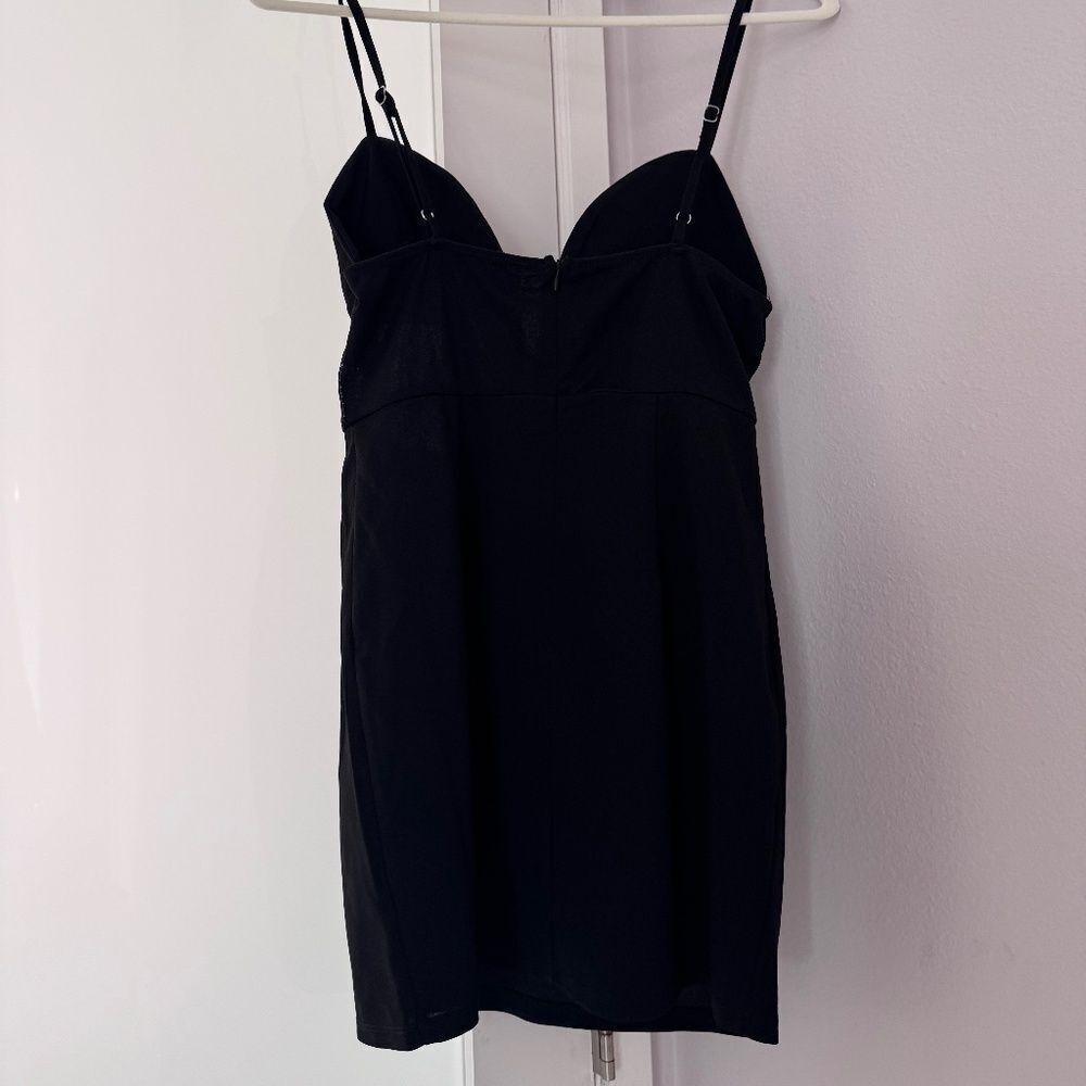 Lulus‎ Flirty Mentality Black Mesh Bustier Bodycon Mini Dress - Picture 6 of 9